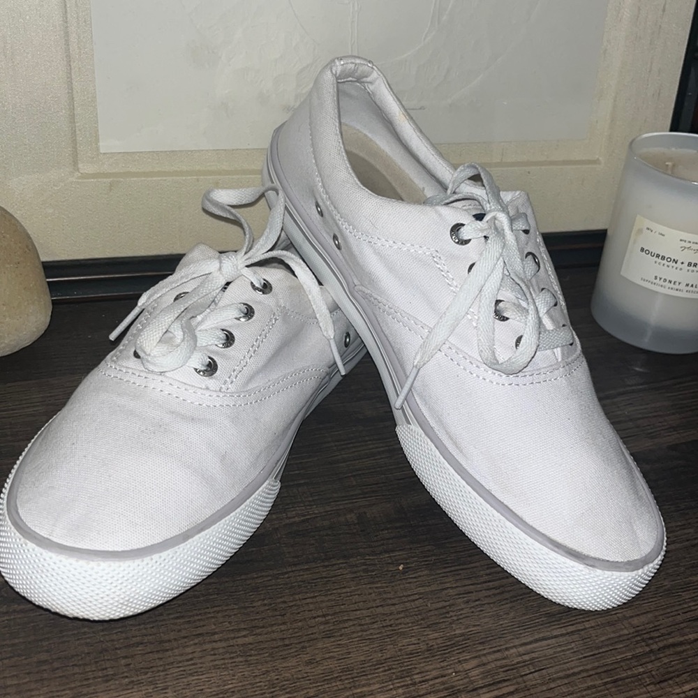 SPERRY TOP-SIDER STRIPER II CVO CANVAS WHITE SNEAKER [STS23881] (SIZE Men’s 8W)